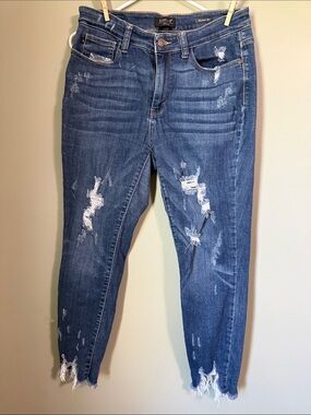 WOMEN’S JUDY BLUE SKINNY FIT BLUE JEANS-
